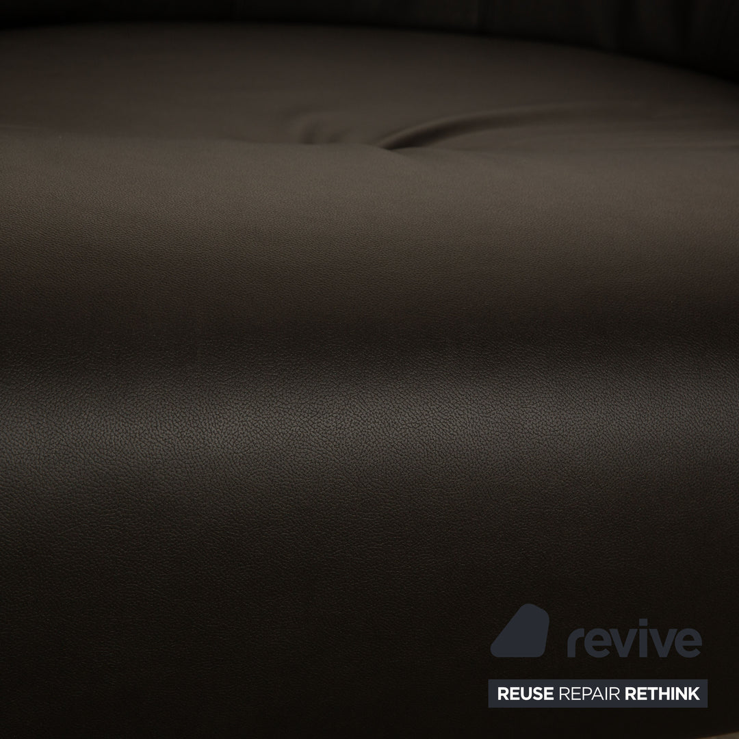 de Sede DS 102 Leder Zweisitzer Schwarz Sofa Couch Teilneubezug