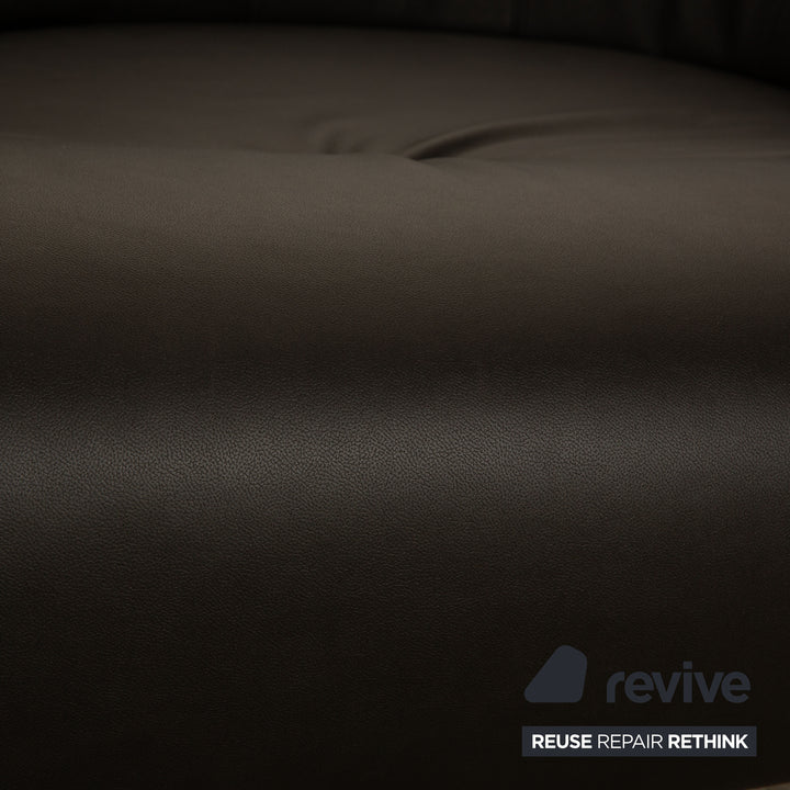 de Sede DS 102 Leder Zweisitzer Schwarz Sofa Couch Teilneubezug