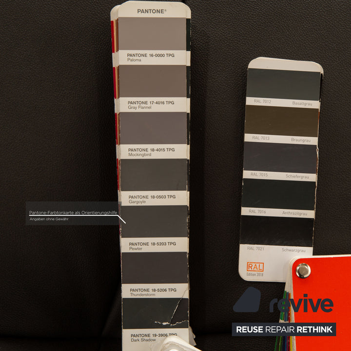 de Sede DS 102 Leder Zweisitzer Schwarz Sofa Couch Teilneubezug