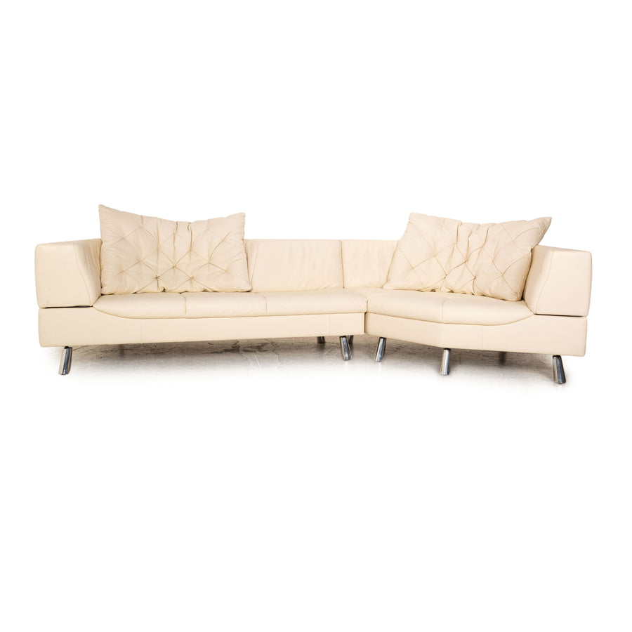 de Sede DS 104 Leder Ecksofa Creme Sofa Couch