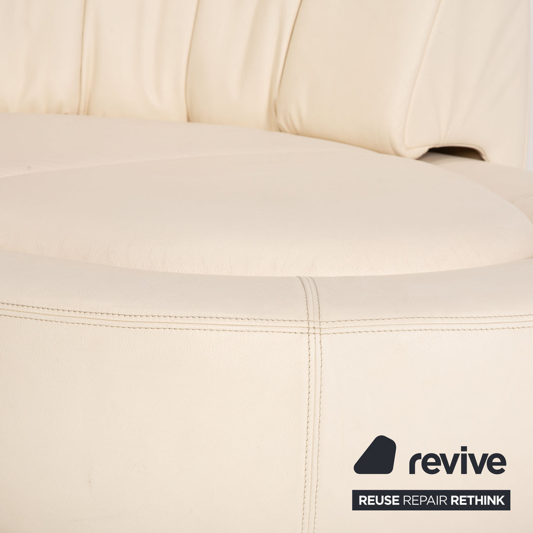 de Sede DS 1064 Leder Sofa Creme Ecksofa Funktion Couch