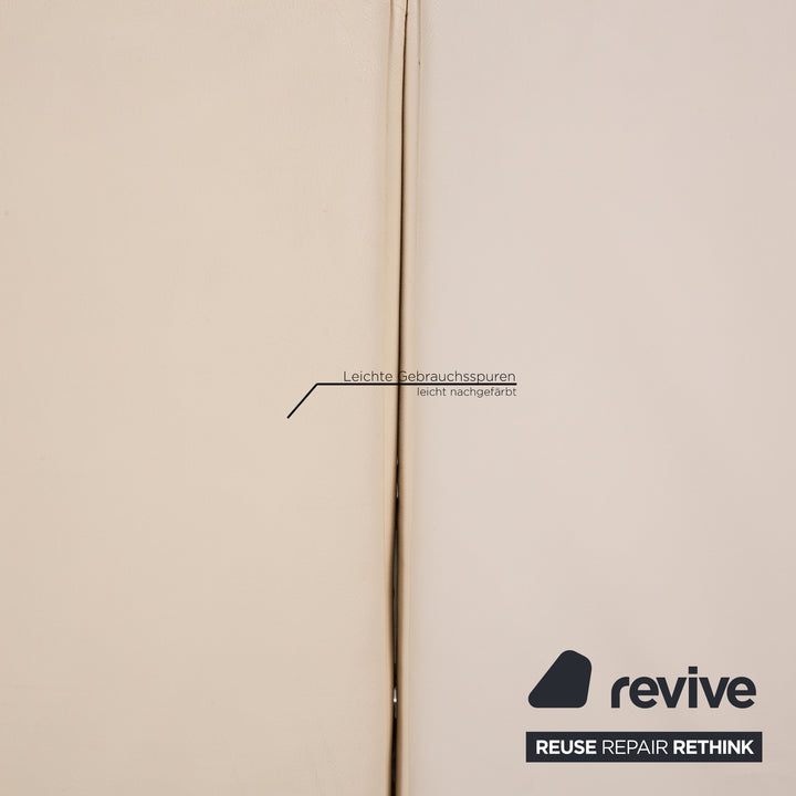 de Sede DS 1064 Leder Sofa Creme Ecksofa Funktion Couch