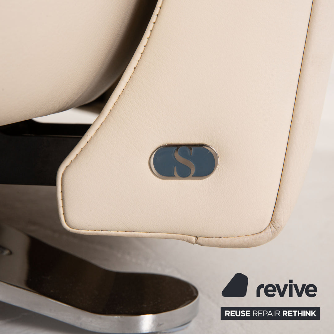 de Sede DS 1064 Leder Sofa Creme Ecksofa Funktion Couch