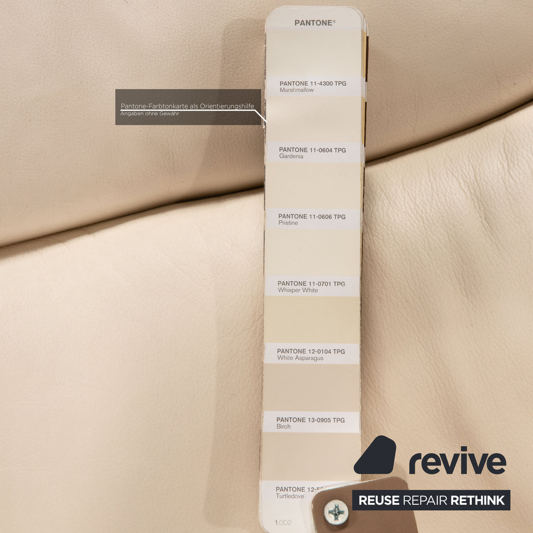 de Sede DS 1064 Leder Sofa Creme Ecksofa Funktion Couch