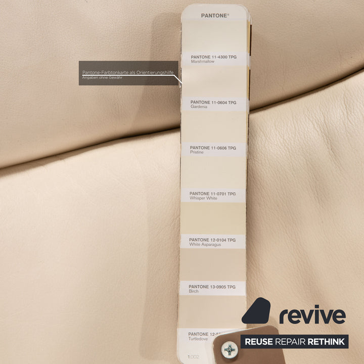 de Sede DS 1064 Leder Sofa Creme Ecksofa Funktion Couch