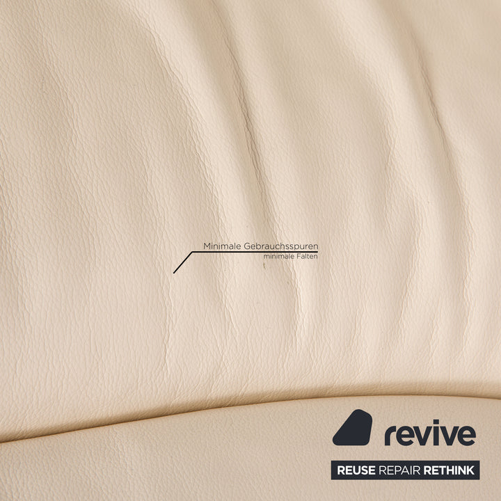 de Sede DS 1064 Leder Sofa Creme Ecksofa Funktion Couch