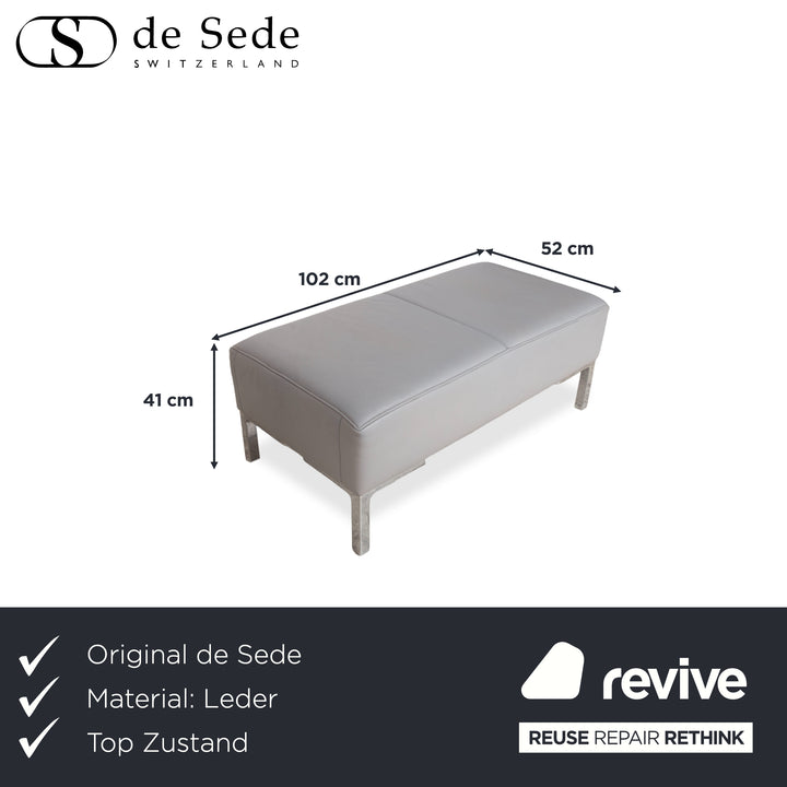de Sede DS-112 Leder Hocker Grau