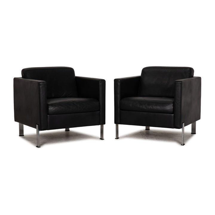 de sede ds 118 Leder Sessel Garnitur Schwarz