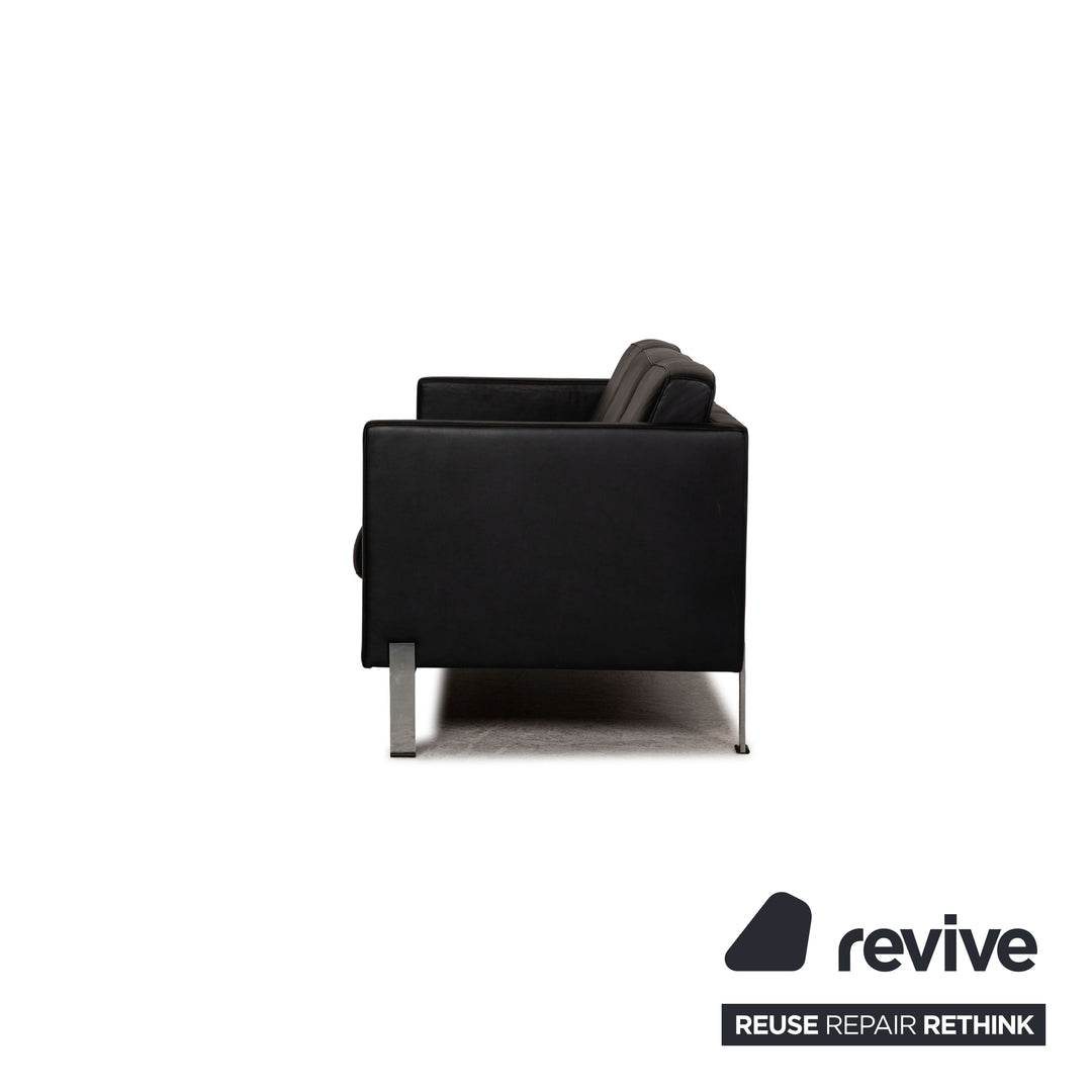 de sede ds 118 Leder Sofa Garnitur Schwarz Dreisitzer Sessel Couch