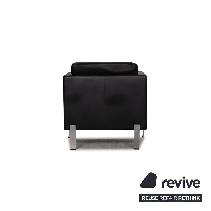 de sede ds 118 Leder Sofa Garnitur Schwarz Dreisitzer Sessel Couch