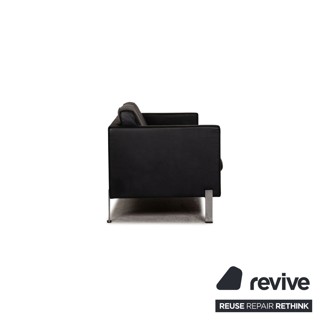 de sede ds 118 Leder Sofa Garnitur Schwarz Dreisitzer Sessel Couch