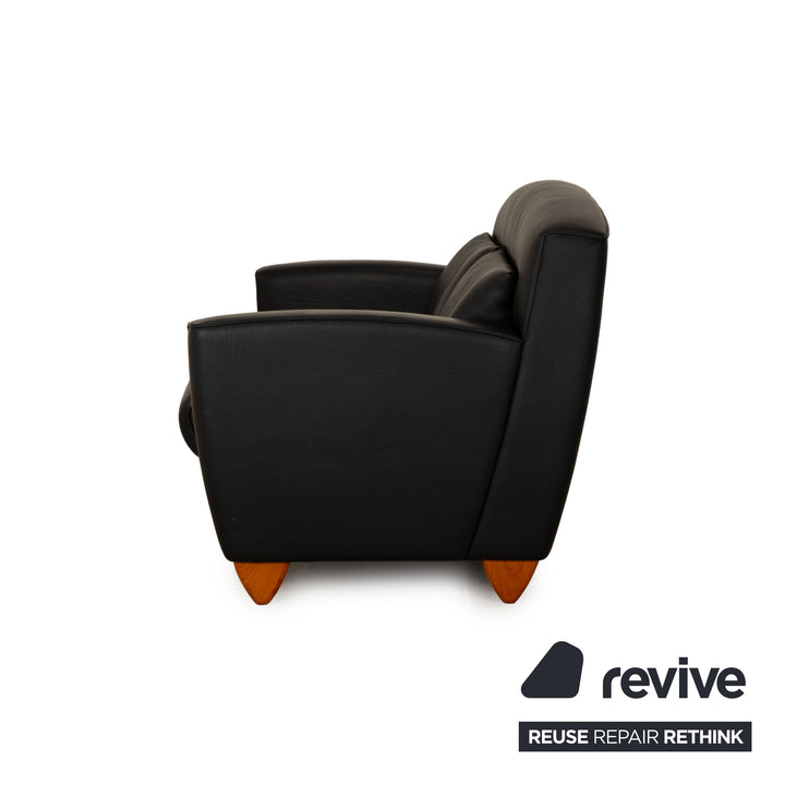 de Sede ds 120 Leder Dreisitzer Schwarz Dunkelblau