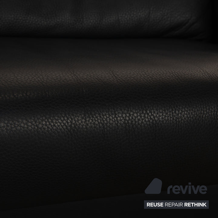 de Sede ds 120 Leder Dreisitzer Schwarz Dunkelblau