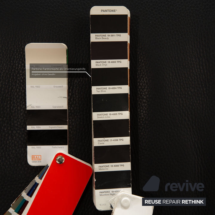 de Sede ds 120 Leder Dreisitzer Schwarz Dunkelblau