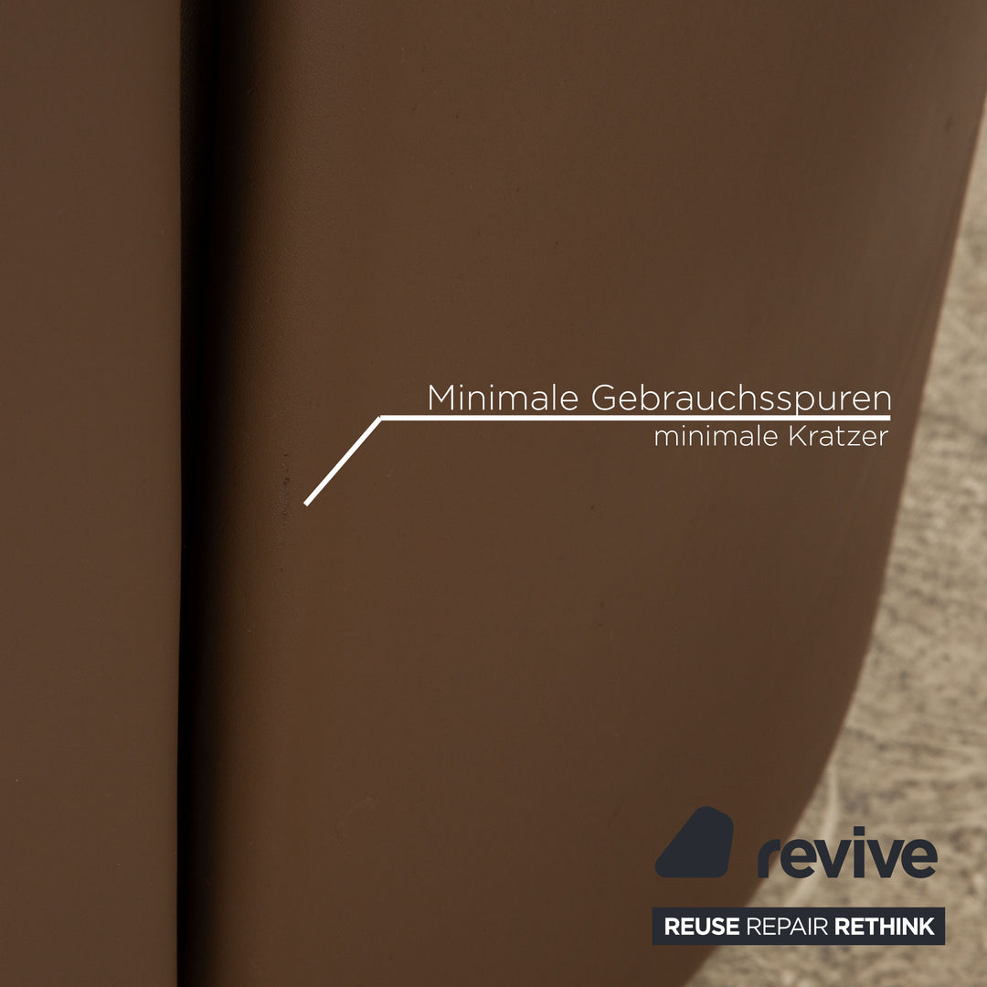 de Sede DS 14 Canapé d'angle en cuir marron taupe