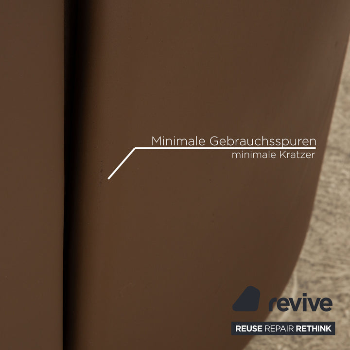 de Sede DS 14 Canapé d'angle en cuir marron taupe
