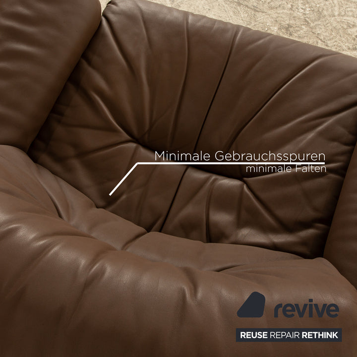 de Sede DS 14 Ensemble de canapés en cuir Marron Taupe Canapé d'angle Fauteuil Canapé