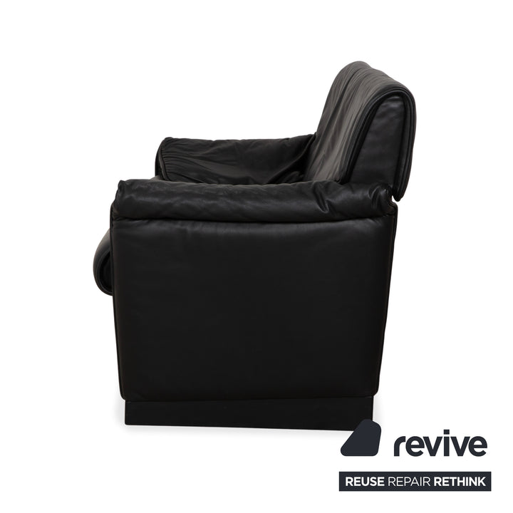 de Sede DS-14 Leder Zweisitzer Schwarz Couch Sofa