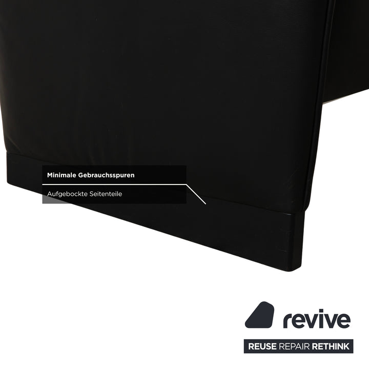 de Sede DS-14 Leder Zweisitzer Schwarz Couch Sofa