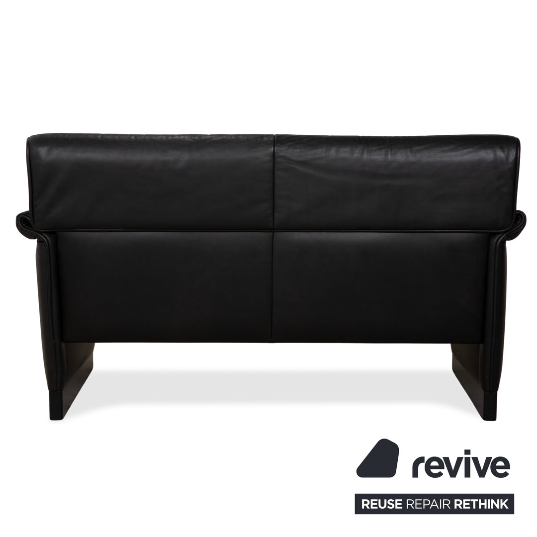 de Sede DS-14 Leder Zweisitzer Schwarz Couch Sofa