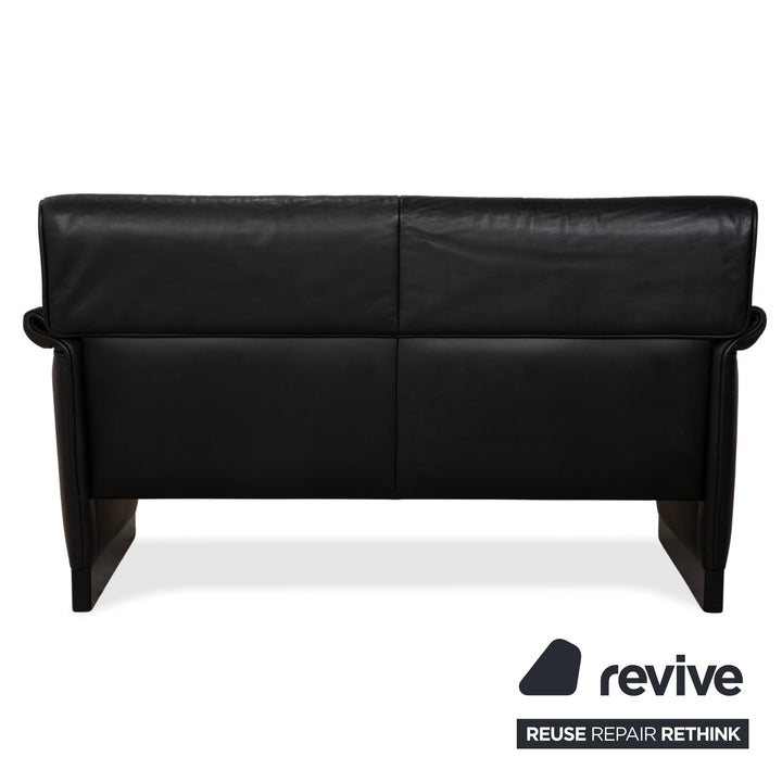 de Sede DS-14 Leder Zweisitzer Schwarz Couch Sofa
