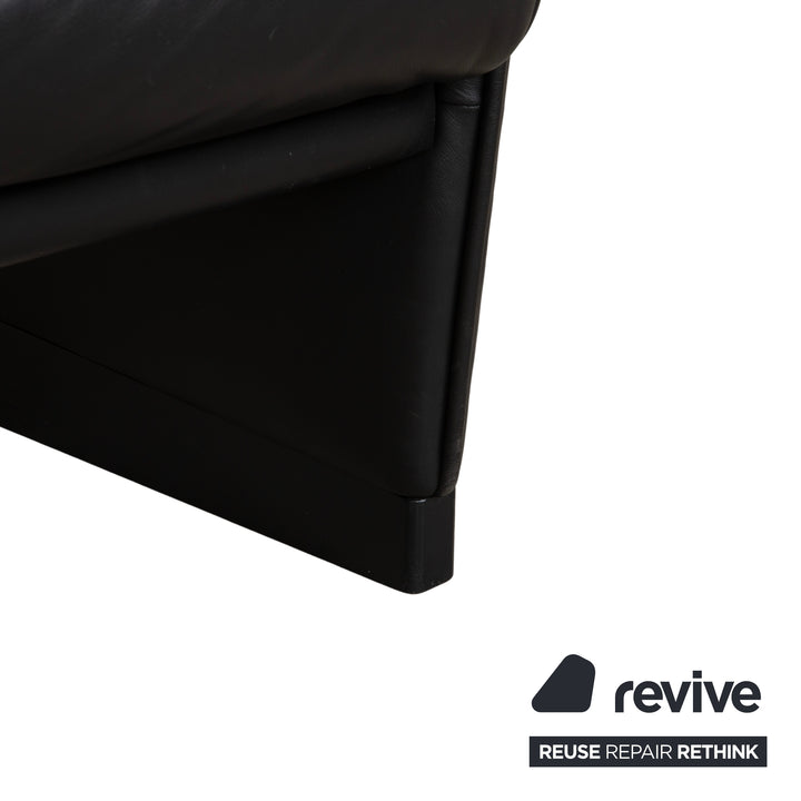 de Sede DS-14 Leder Zweisitzer Schwarz Couch Sofa