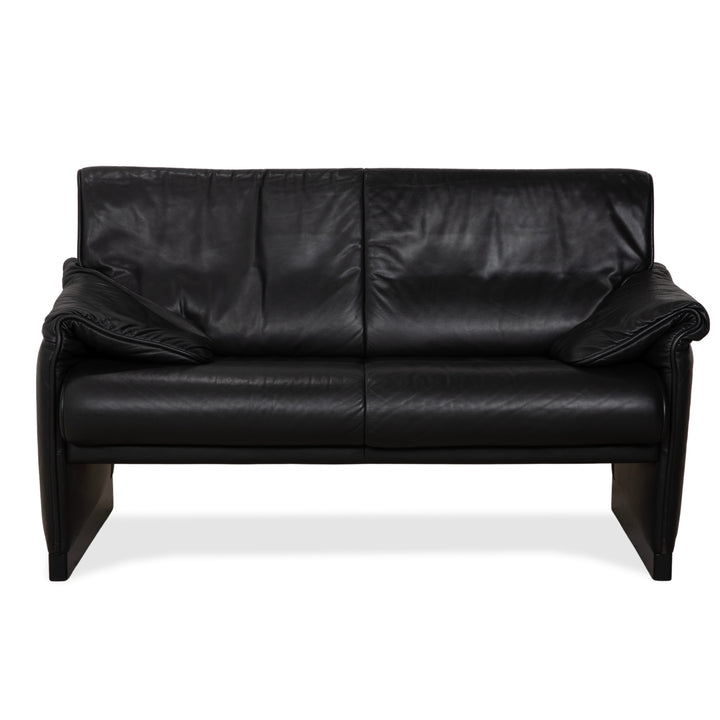 de Sede DS-14 Leder Zweisitzer Schwarz Couch Sofa