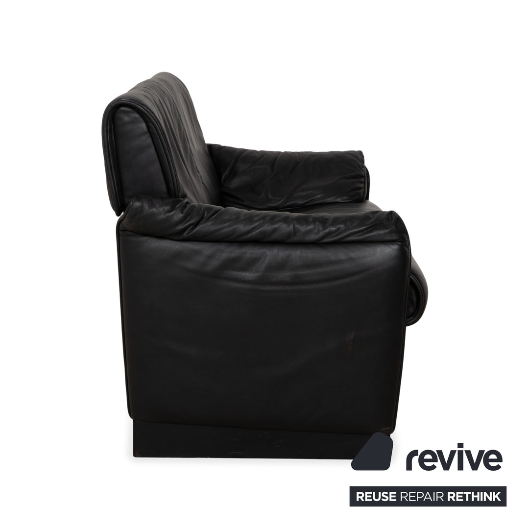 de Sede DS-14 Leder Zweisitzer Schwarz Couch Sofa