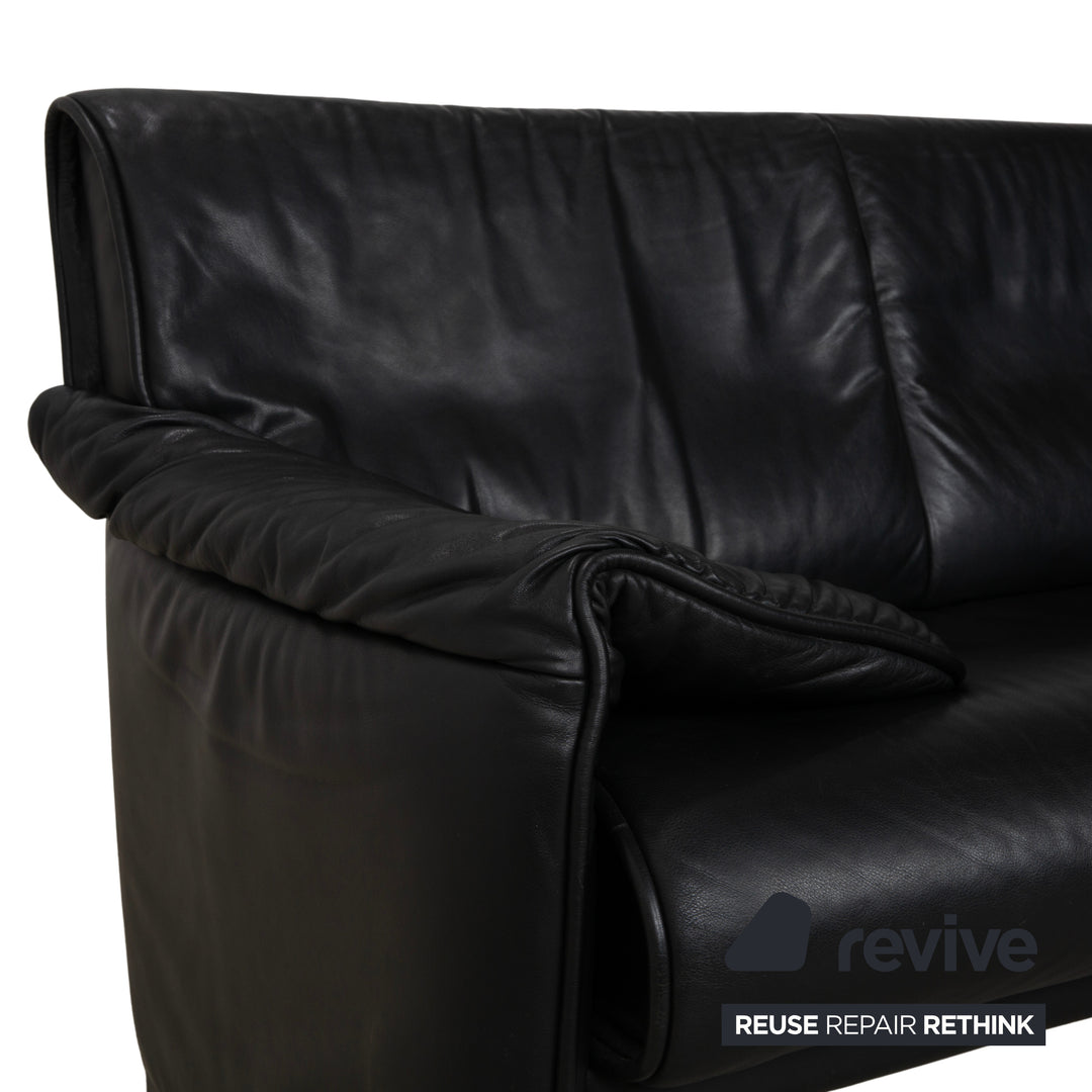 de Sede DS-14 Leder Zweisitzer Schwarz Couch Sofa