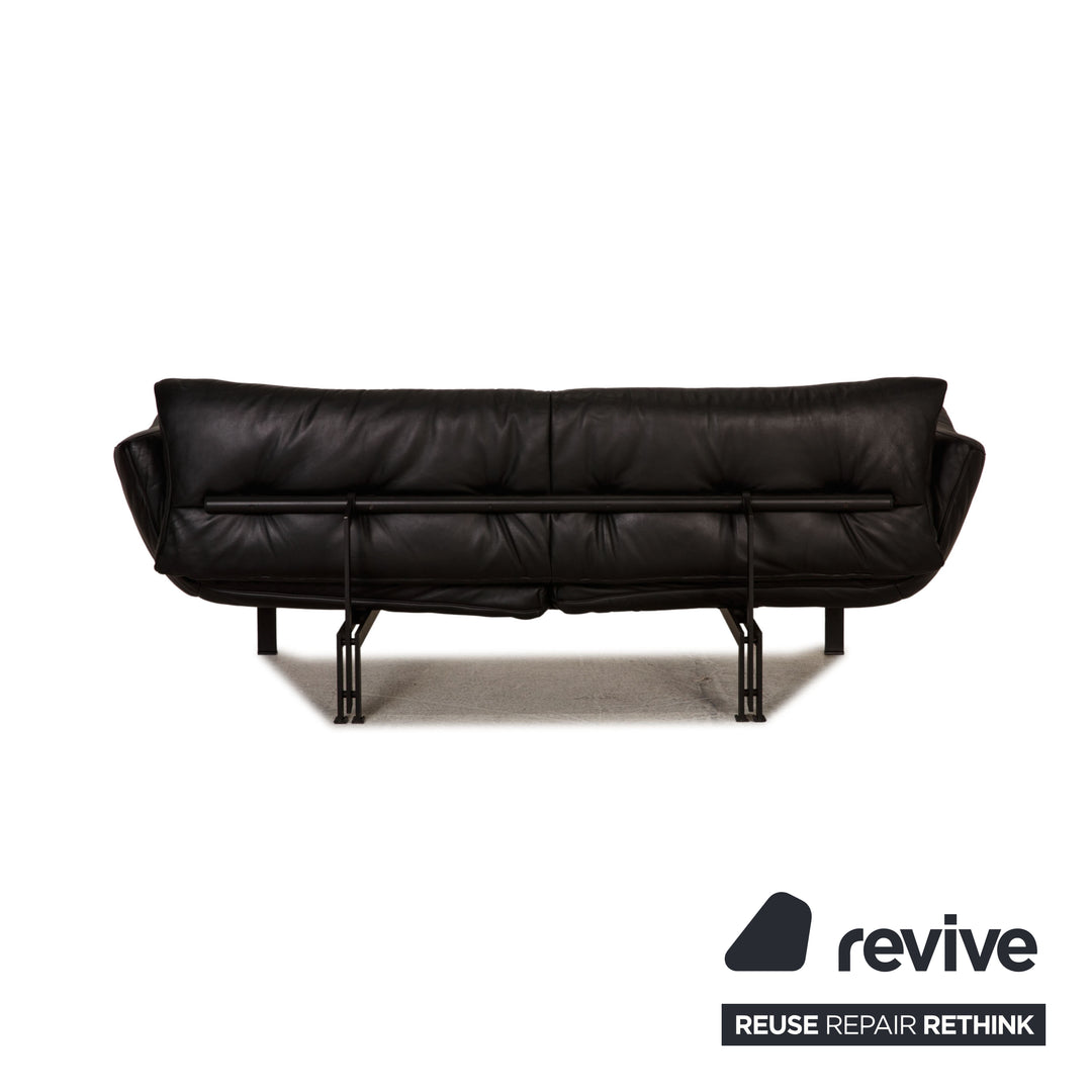 de Sede DS-140 Leather Sofa Black Two-Seater Couch Function Reclining Function