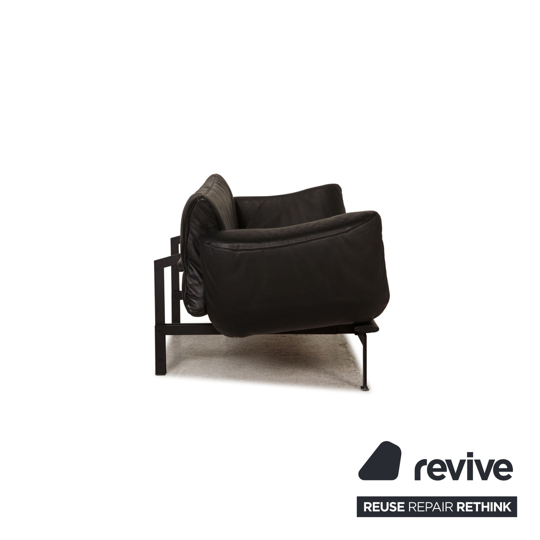 de Sede DS-140 Leather Sofa Black Two-Seater Couch Function Reclining Function