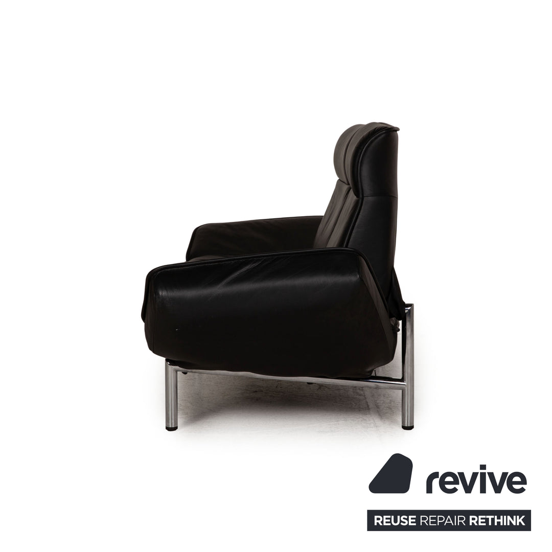 de Sede DS 450 leather sofa black two-seater function relax function couch