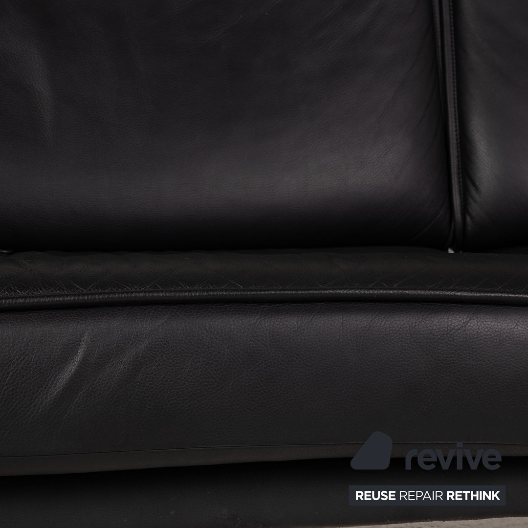 de Sede DS 450 Leder Sofa Schwarz Zweisitzer Funktion Relaxfunktion Couch