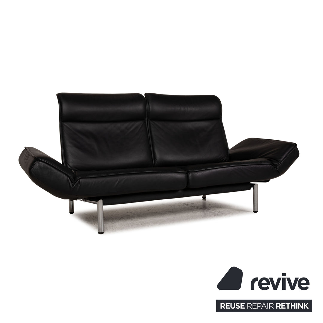 de Sede DS 450 leather sofa black two-seater function relax function couch