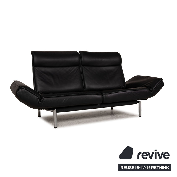 de Sede DS 450 leather sofa black two-seater function relax function couch
