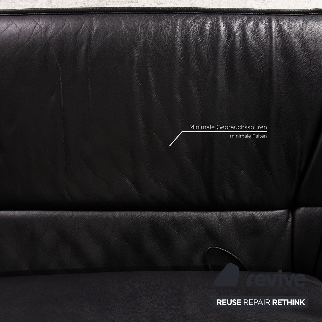 de Sede DS 450 leather sofa black two-seater function relax function couch