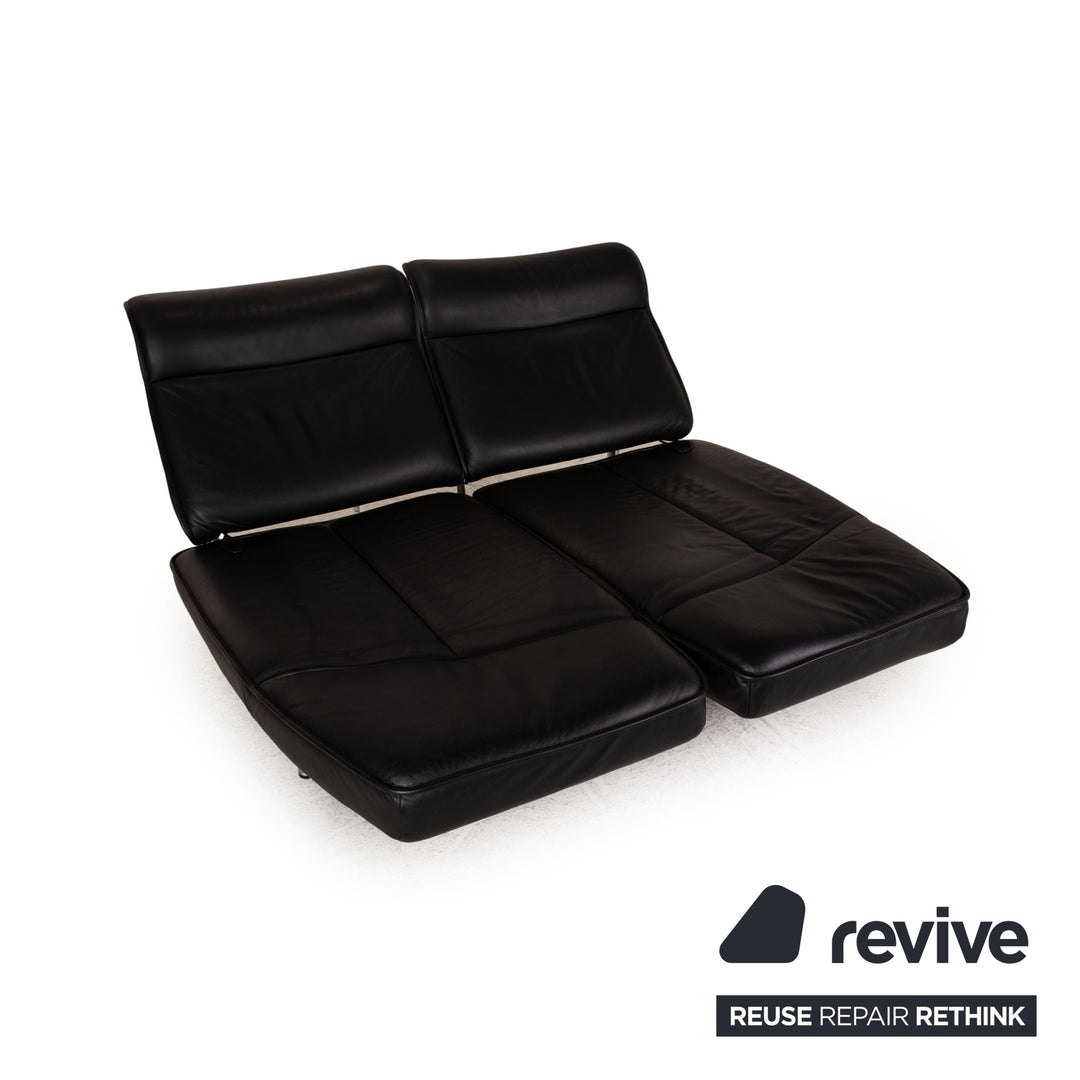 de Sede DS 450 leather sofa black two-seater function relax function couch