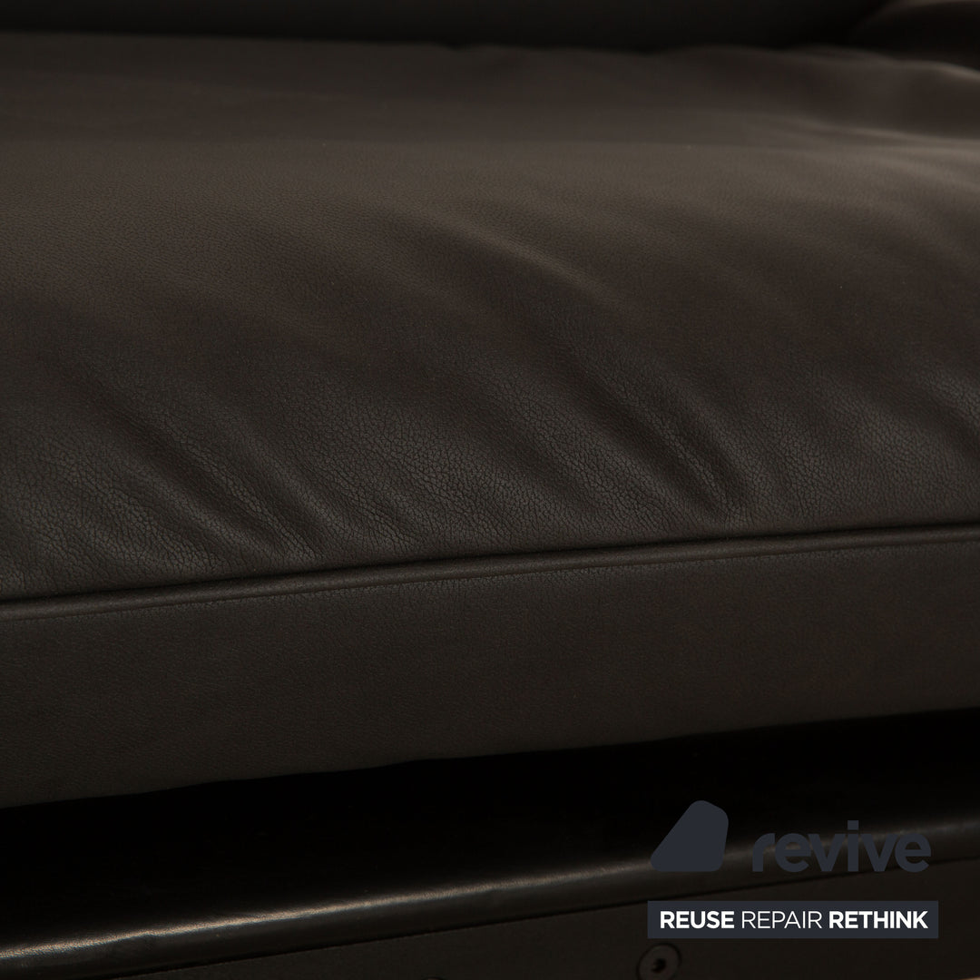 de Sede DS 140 two-seater anthracite grey sofa vegan leather (microfiber) new cover function