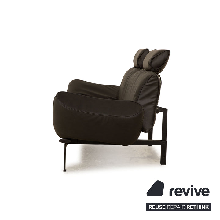 de Sede DS 140 two-seater anthracite grey sofa vegan leather (microfiber) new cover function