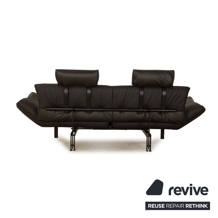 de Sede DS 140 two-seater anthracite grey sofa vegan leather (microfiber) new cover function