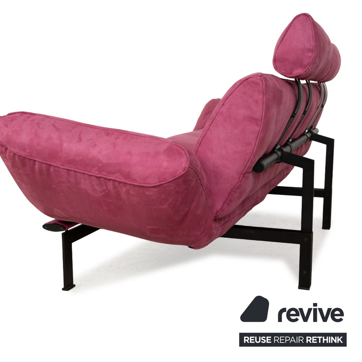de Sede DS 140 Two-seater Purple Sofa vegan leather (microfiber) new cover function