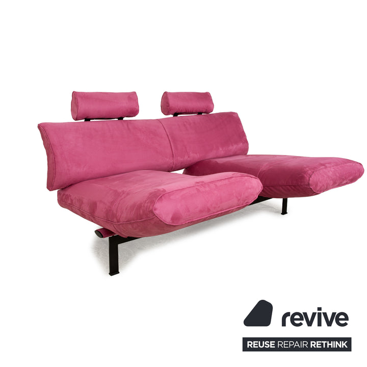 de Sede DS 140 Two-seater Purple Sofa vegan leather (microfiber) new cover function