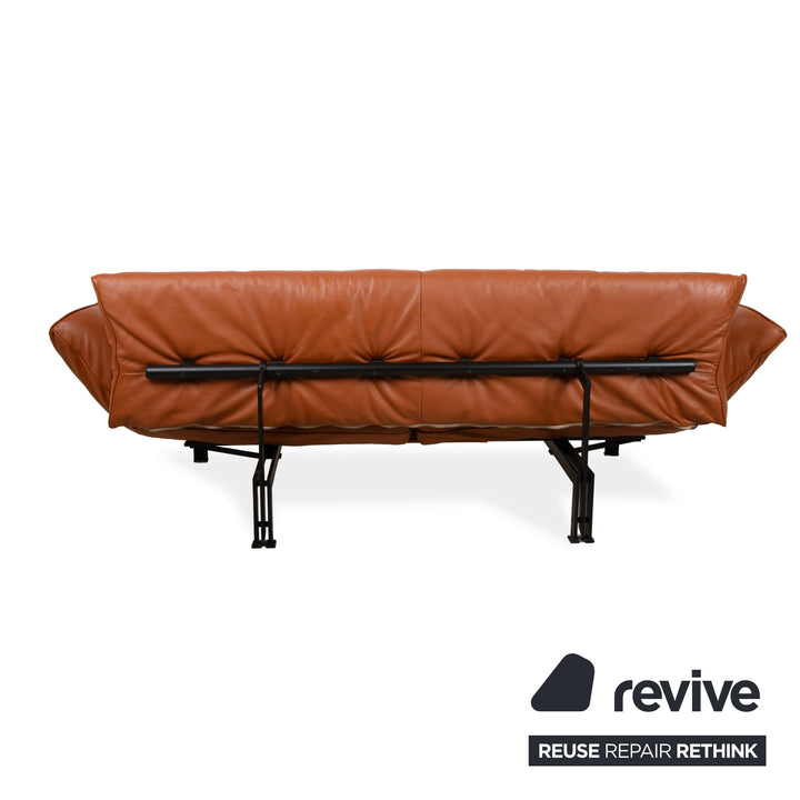 de Sede DS-140 Zweisitzer Sofa Leder Cognac Braun manuelle Funktion