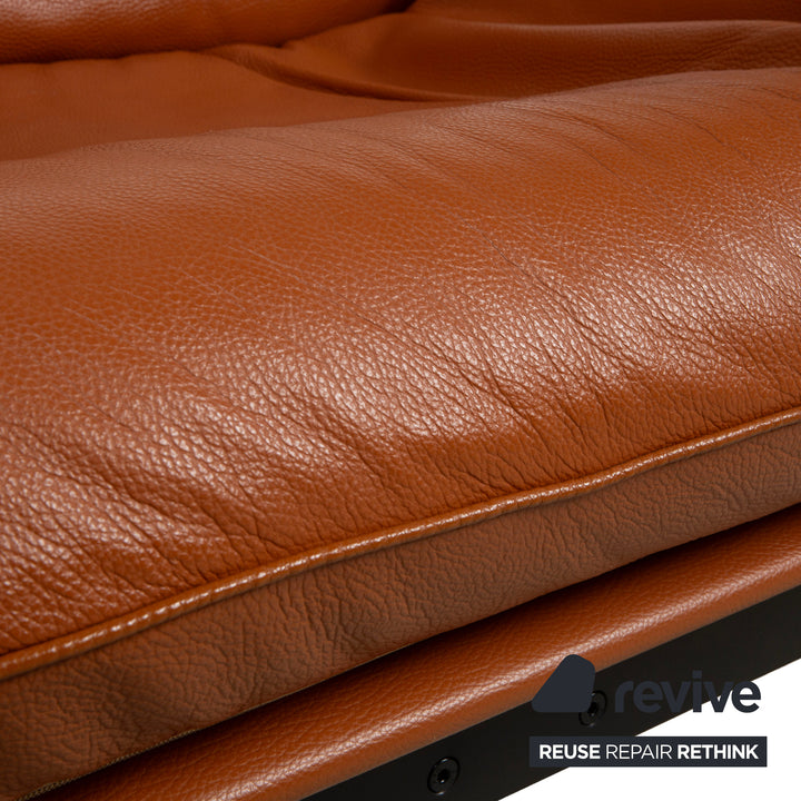 de Sede DS-140 Zweisitzer Sofa Leder Cognac Braun manuelle Funktion