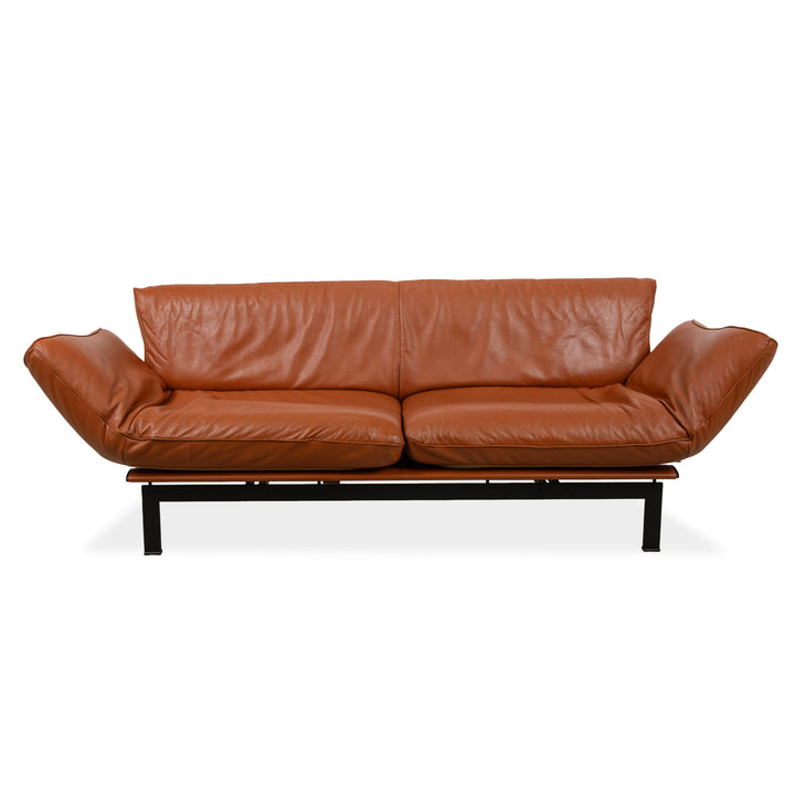 de Sede DS-140 Zweisitzer Sofa Leder Cognac Braun manuelle Funktion