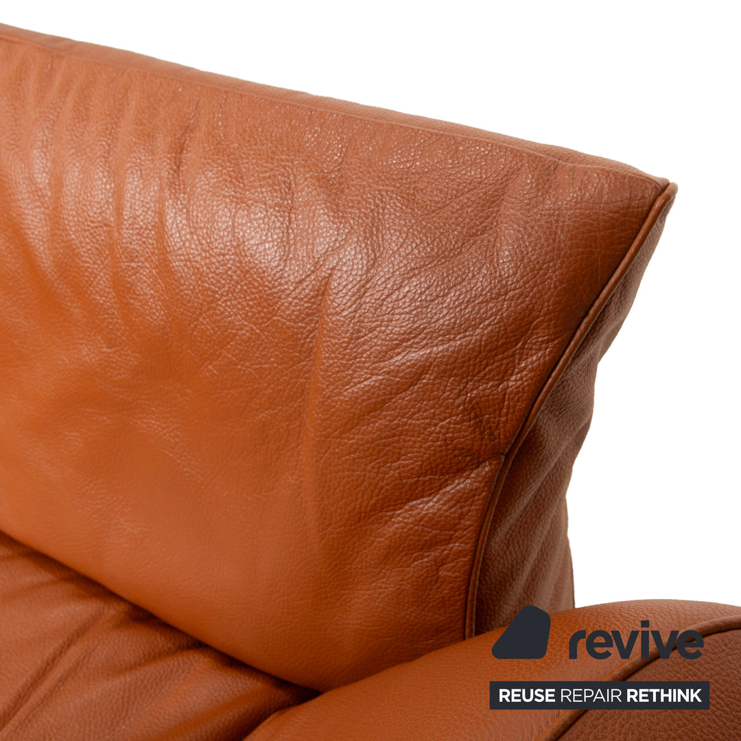 de Sede DS-140 Zweisitzer Sofa Leder Cognac Braun manuelle Funktion