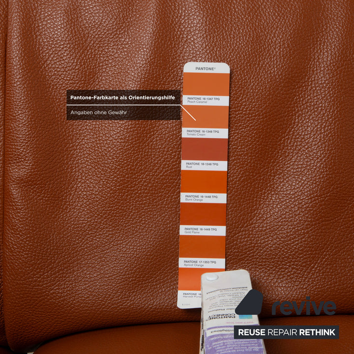 de Sede DS-140 Zweisitzer Sofa Leder Cognac Braun manuelle Funktion