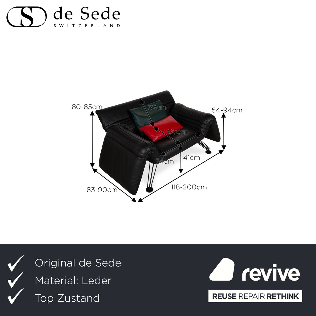 de Sede DS-142 Fauteuil en Cuir Noir