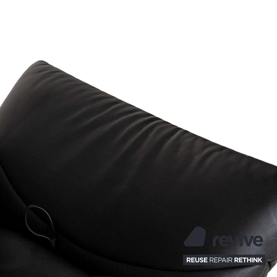 de Sede DS-145 Leder Zweisitzer Schwarz manuelle Funktion Relaxfunktion Sofa Couch
