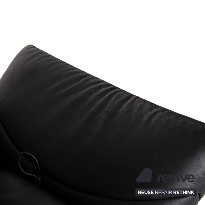 de Sede DS-145 Leder Zweisitzer Schwarz manuelle Funktion Relaxfunktion Sofa Couch
